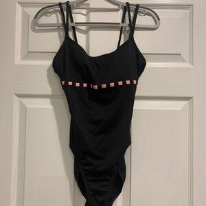 Merona Black Swimsuit with Pink Accent- Size Small